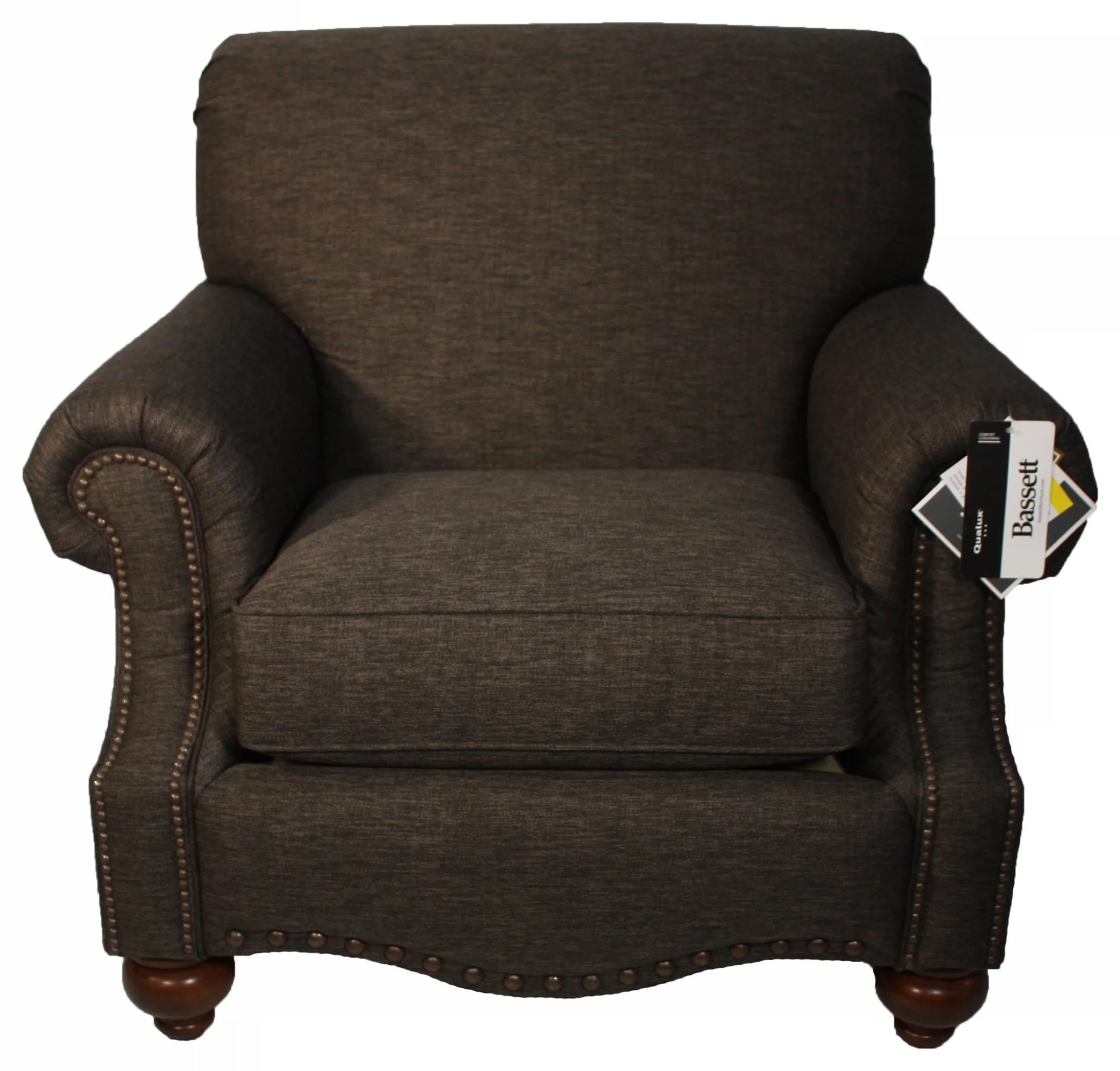 Bassett Hunt Club 269712 Traditional Chair with Rolled Arms Esprit